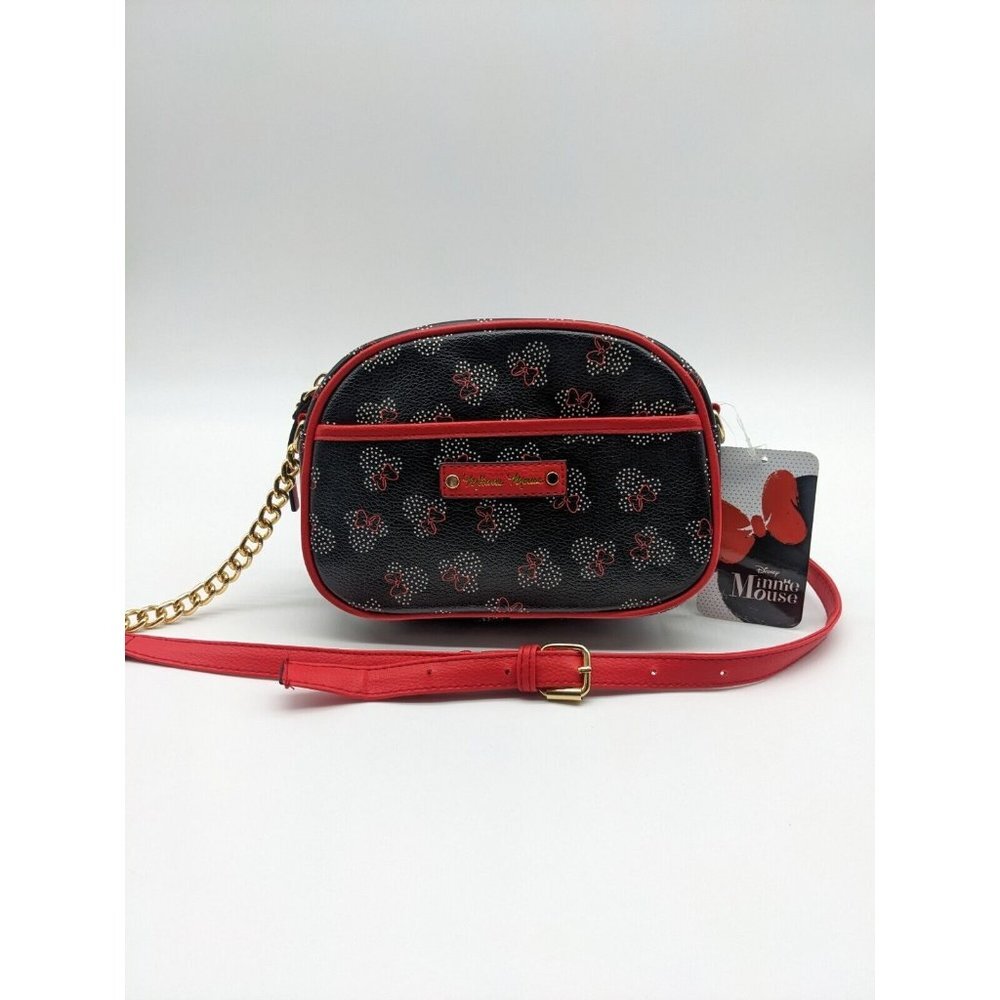 DISNEY MINNIE MOUSE PVC small crossbody bag - BLACK/ RED